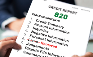 No Tax Liens on Credit Reports